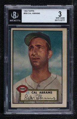1952 Topps High # Cal Abrams #350 BGS 3 - Image 1 of 2