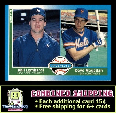 1987 Fleer #648 Phil Lombardi / Dave Magadan RC - Image 1 of 2
