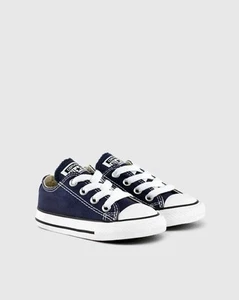 INFANT TODDLER CHUCK TAYLOR ALL STAR LOW TOP NAVY/WHITE 7J237-410 SIZE 6 - Picture 1 of 4