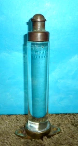 Pyrex Glass Brass Footed HV Stand-Off 7 1/2 inch Tall Nice!! - Afbeelding 1 van 6