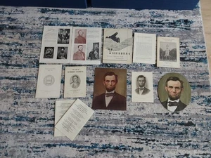 Civil War Ephemera lot Abraham Lincoln Harriet Tubman Easton PA Vicksburg MS etc - Picture 1 of 8