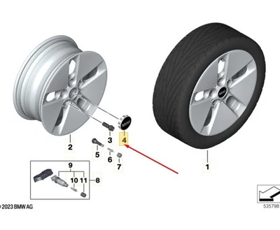MINI COOPER J01 Wheel Hub Cover 36105A72899 NEW GENUINE - Image 1 of 2