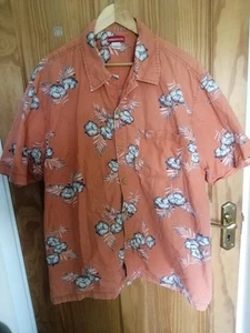 Camisa Union Bay De Colección Para Hombre Hecha en Hong Kong Colorida Naranja Floral Talla XL - Imagen 1 de 9