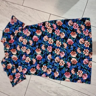Primark Women's Floral Dress Short Summery Sleeve, Multicolor, Size 14 - Image 1 of 4