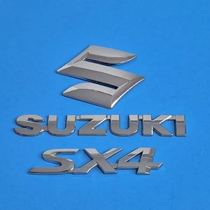07 08 09 10 11 12 13 SUZUKI SX4 Rear Trunk Chrome Emblem Logo Badge Sign Letter - Bild 1 von 6