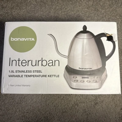 BONAVITA INTERURBAN STAINLESS DIGITAL VARIABLE TEMP GOOSENECK KETTLE (BV07002US) - Image 1 of 4