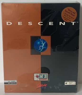 Descent PC Big Box DOS 360 3D Game 3.5" Floppy Sealed NEW NOS 1995 SY-IBM-118-0 - Image 1 of 4
