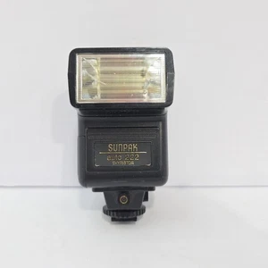 Flash de cámara tiristor Sunpak Auto 222 vintage probado funciona envío gratuito - Imagen 1 de 4