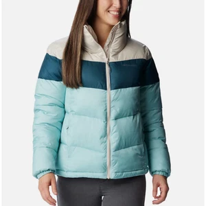 Columbia Mujer Talla L Puffect Chaqueta Cálida Invierno Azul Crema - Imagen 1 de 8