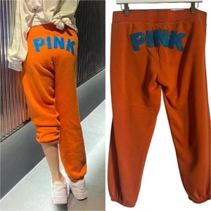 Y2K Victoria's Secret PINK Gr. M Lieblingssweats Cropped Jogginghose Logo Orange - Bild 1 von 8