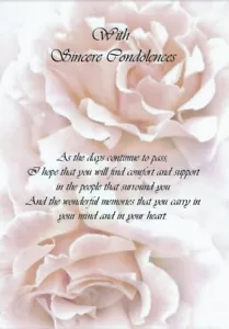 WITH SINCERE CONDOLENCES A5 CARD Sentimental Sympathy Condolence Bereavement - Picture 1 of 2