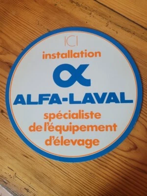 ancienne plaque plastique agricole ALFA LAVAL machine à traire paysan élevage - Photo 1/3
