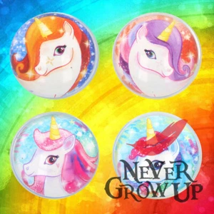 NGU, Unicorn Bouncy Balls Party Bag Fillers Xmas Stocking Kids Pocket Money Toy - Picture 1 of 6