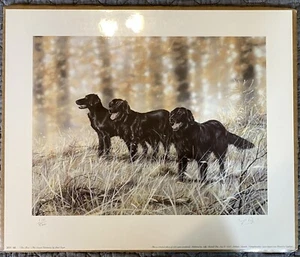 Flat Coated Retriever Signed Numbered Print By Paul Doyle “Flat Three” - Picture 1 of 5
