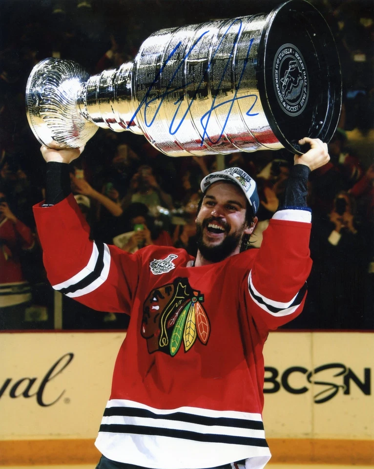 FOTO 8X10 FIRMADA POR ANTOINE VERMETTE CHICAGO BLACKHAWKS 2015 STANLEY CUP CERTIFICADO DE AUTENTICIDAD Foto 1 de 1
