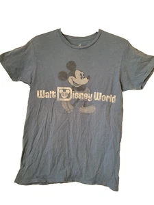 Hanes Disney T-Shirt hellblau Gr. Small vorgeschrumpft Baumwolle dünn tailliert Mickey - Bild 1 von 7
