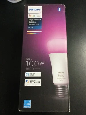 Philips Hue White and Color Ambiance 100W/1600 Lumen LED Smart Bulb 2984/OB - Image 1 of 4