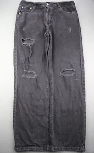 Mujer 2021 Aeropostale 90's Baggy Jeans High Rise Distressed Size 14 (35x30) - Imagen 1 de 10