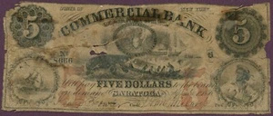 1856 Commerce Bank of Saratoga Springs New York NY 2505-A15 No.8666 (L0745) - Picture 1 of 2