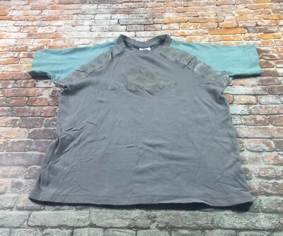 Camisa Kappa Adulto Mediana Gris Teal Azul Preppy Cinta Logo Camiseta Informal Para Hombres Foto 1 de 4