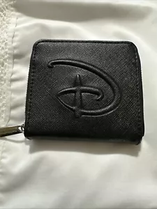 Buckle Down Disney Classic Black Embossed Vegan Logo Zip Around Wallet - Picture 1 of 6