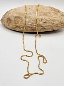 10K Yellow Gold Hollow Franco Chain 24 inches L x 1.7 mm x 1.5 mm Lobster Clasp - Picture 1 of 6