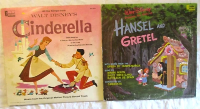Walt Disney's 2 Album/LP Lot:  Cinderella DQ-1207 1959 & Hansel & Gretel DQ-1253 - Image 1 of 4