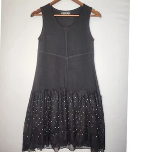 Pretty Angel Women's A Line Dress Black Small Stretch Lace/Sequins Linen Blend - Picture 1 of 8