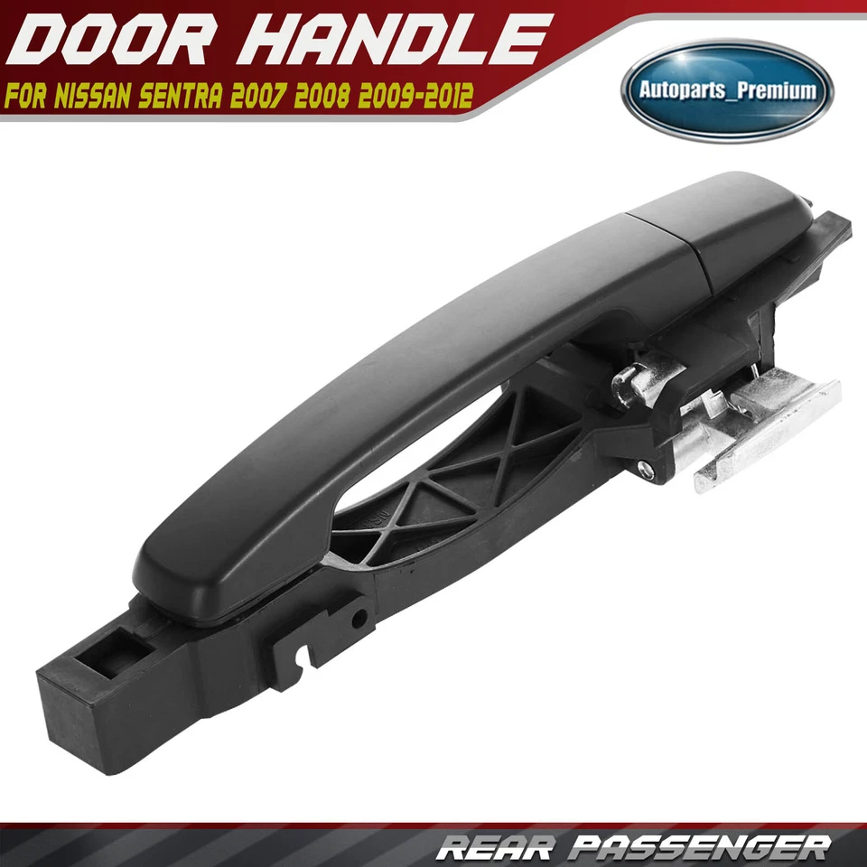 Черная загрунтованная ручка внешней двери заднего пассажира под правую руку для Nissan Sentra 2007-2012 - Изображение 1 из 4