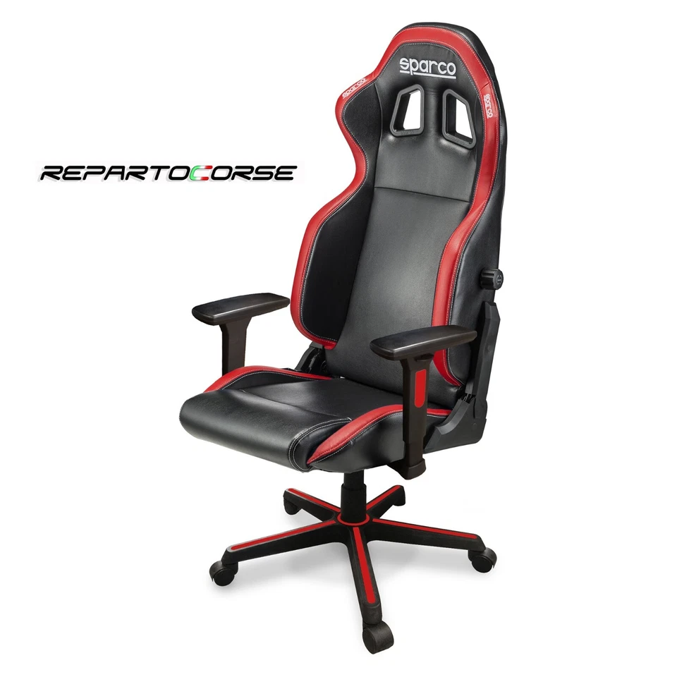 SPARCO 00998NRRS SEDIA POLTRONA UFFICIO "ICON" COLORE NERO/ROSSA