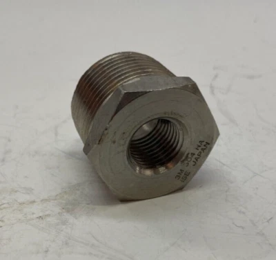 ISE 3/4" x 1/4" 3000 lb Hex Reducer Bushing (3M)  304 Stainless Steel - Sch 40 - Image 1 of 4