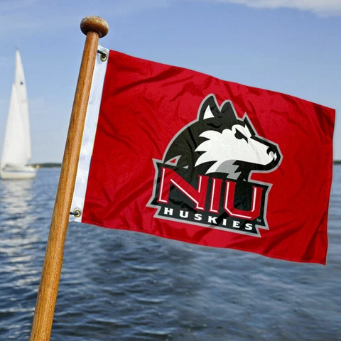 Northern Illinois Huskies Boat Yacht Nautical Flag Cover