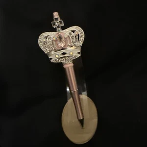 Fancy Beaded pen custom gifts! basket filler! journal! collect! Rhinestone Crown - Picture 1 of 2