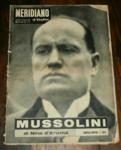MERIDIANO D'ITALIA # 60 - 20 Gennaio 1959 - MUSSOLINI di Nino d'Aroma con POSTER - Imagen 1 de 12