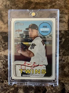 José Berrios Topps heritage certified autograph Red Ink 27/69 - Picture 1 of 3