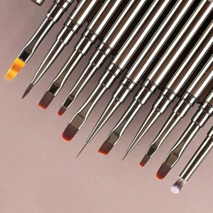 1 Pcs Nail Art Brush Pen UV Gel Painting Drawing Liner Polish Brushes - Picture 1 of 25