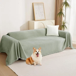 Sectional Couch Cover Blanket Living Room Furniture Protector for Pets, Farmhous - Picture 1 of 9