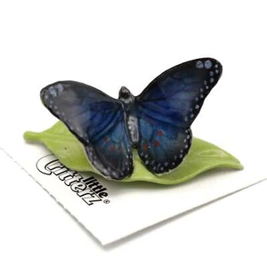 Little Critterz Blue - Morpho Butterfly "Venus" - Miniature Porcelain Figurine - Picture 1 of 4