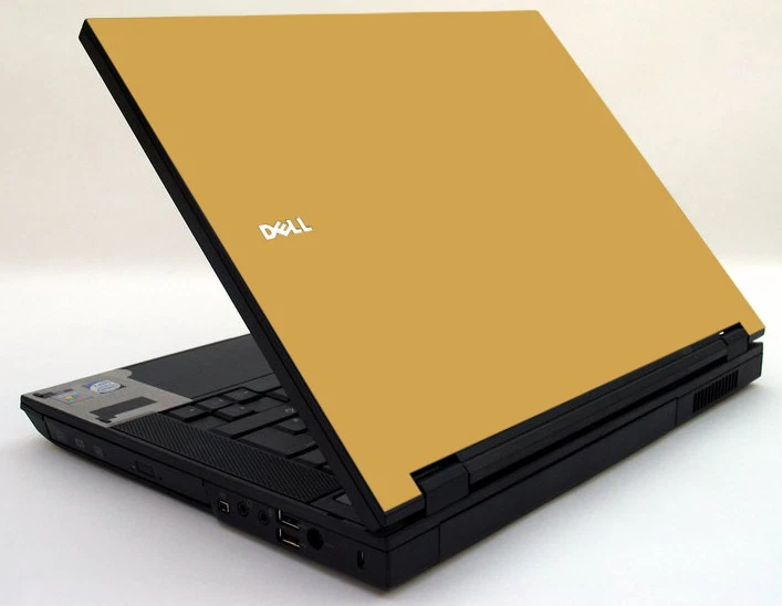 Tapa de vinilo DORADA cubierta calcomanía se adapta a la computadora portátil Dell Latitude E5500 Foto 1 de 1
