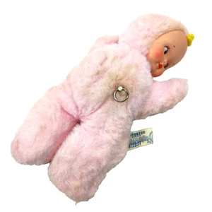Knickerbocker Animals of Distinction Rubber Face Doll Pink Musical Plush 10" - Picture 1 of 13
