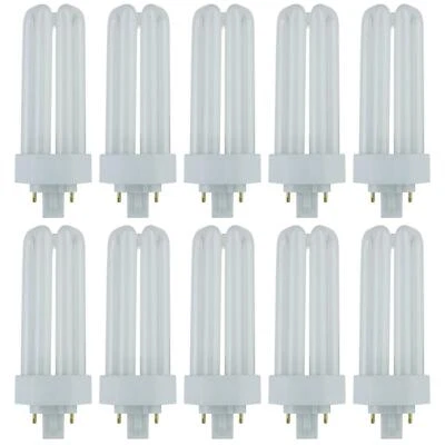 10 Pack Sunlite 26 Watt PLT 4-Pin Triple Tube, GX24Q-3 Base, Soft White - Image 1 of 2
