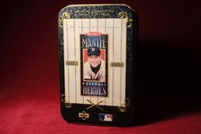 MICKEY MANTLE 1995 UPPER DECK METALLIC IMPRESSIONS BASEBALL HEROES  CARDS/TIN!!!