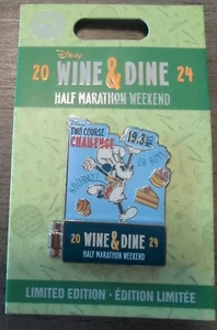 NEW Disney Pin Mickey Mouse Wine & Dine Half Marathon Chef 2024 Limited Edition - Picture 1 of 2