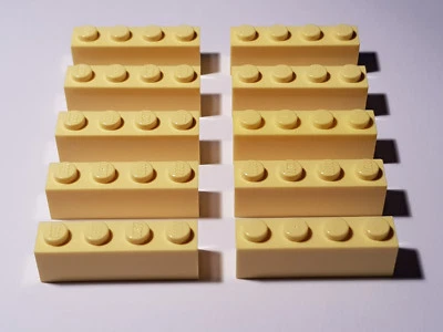 LEGO 10 x 3010 Básico Piedra 1 x 4 Amarillo Claro 6036232 (# Acgb ) Brillante - Imagen 1 de 2