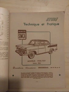 REVUE TECHNIQUE SIMCA VEDETTE 420 V8 2351 Cc Beaulieu Marly Chambord 1958 1959 - Picture 1 of 13