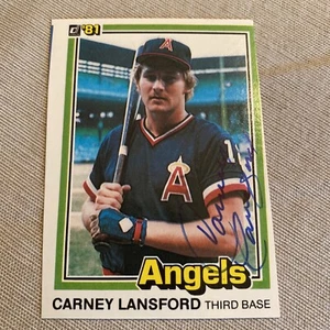 1981 Donruss #409 Carney Lansford Angels Baseball Signed Autographed Card - Picture 1 of 1