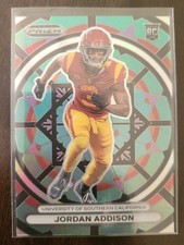 JORDAN ADDISON 2023 Panini Prizm Draft Picks Stained Glass Rookie Card... SSP