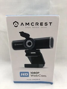 Amcrest 1080P Webcam with Microphone & Privacy Cover Web Cam USB Camera Compu... - Afbeelding 1 van 4