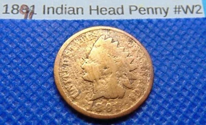 1891 Indian Head Penny #W2 - Bild 1 von 2