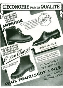 Publicité ancienne chaussures Paul Fouriscot & Fils 1934 issue de magazine - Imagen 1 de 1